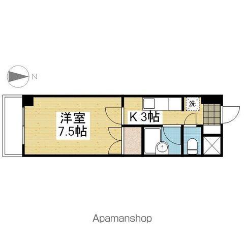 ベルメゾン久万の台(1K/4階)の間取り写真