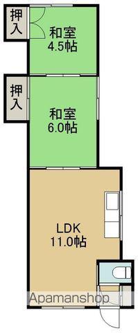 志賀荘(2LDK/1階)の間取り写真