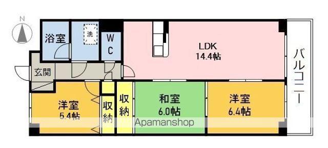 ロイヤルエステートⅢ(3LDK/2階)の間取り写真