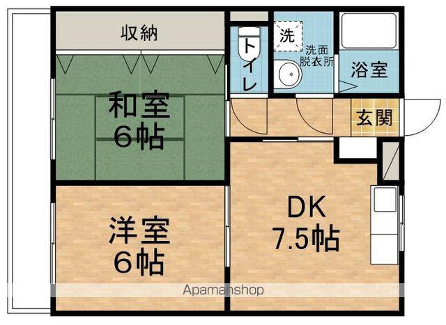 シャルマンハイツマルト(2DK/2階)の間取り写真