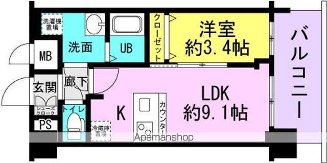 プレリス尼崎レーネヴィアPRELISSEAMAGASAKIRE(1LDK/15階)の間取り写真