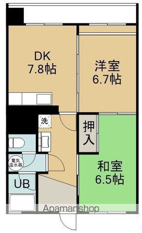 アシスト函館ヒルズA(2DK/2階)の間取り写真