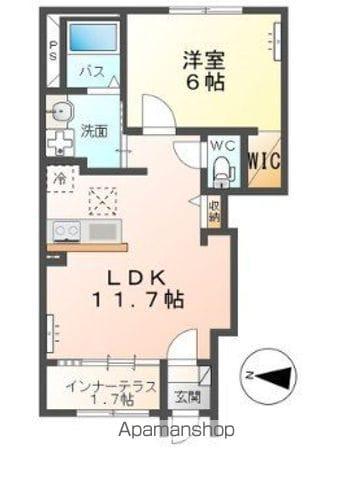 AMBITIONⅢ(1LDK/1階)の間取り写真