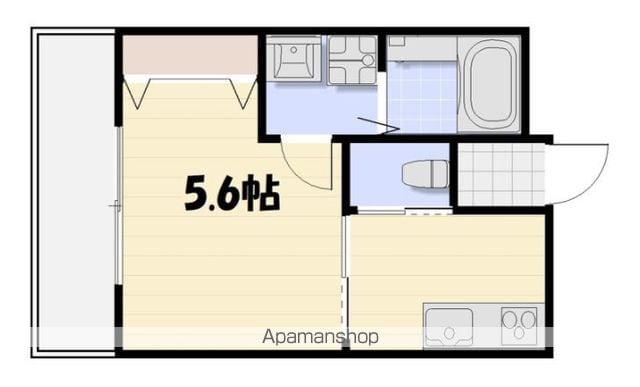 LYK都町B棟(1K/3階)の間取り写真