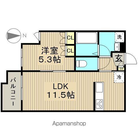 プラネッツ(1LDK/2階)の間取り写真