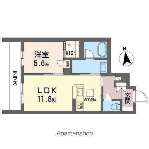 シャーメゾン東雲(1LDK/1階)の間取り写真
