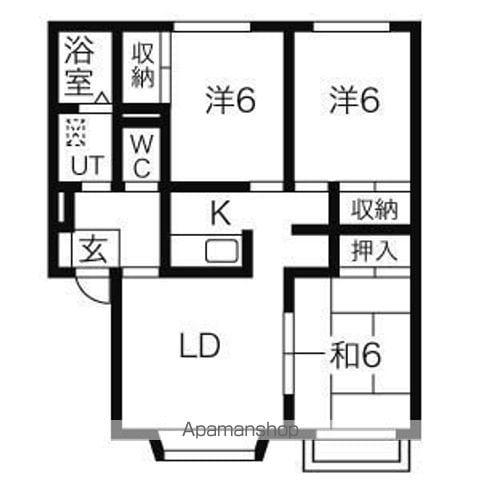 エクセレント新川A(3LDK/2階)の間取り写真