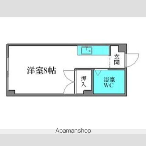 クリスタル村川(ワンルーム/1階)の間取り写真