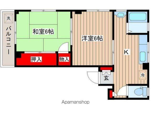 しゅんせいハイツ3(2K/2階)の間取り写真