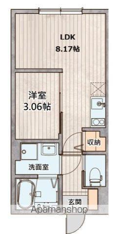 AGRANDE TACHIKAWA(1LDK/3階)の間取り写真