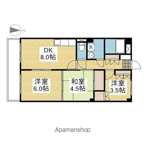 松山南マンション(3DK/2階)の間取り写真