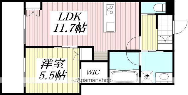 キルシュ ブリューテ 2(1LDK/2階)の間取り写真