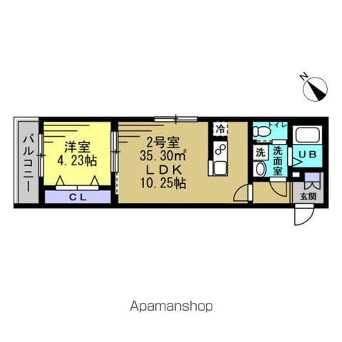 RIZE柏たなかⅢ(1LDK/3階)の間取り写真