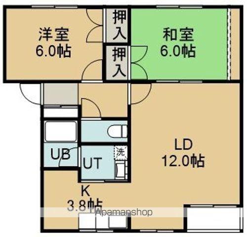 めぞん・ど・べる(2LDK/2階)の間取り写真