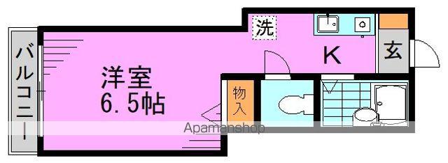 エントピアF(ワンルーム/2階)の間取り写真