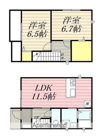 遠州鉄道 曳馬駅 徒歩11分 2階建 築1年(2SLDK)の間取り写真