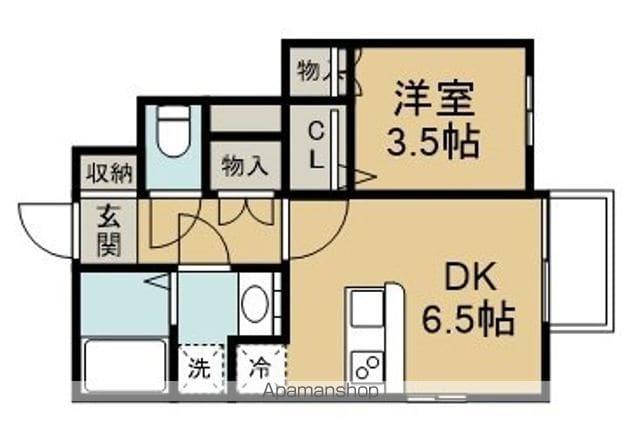 CLAR(1DK/1階)の間取り写真