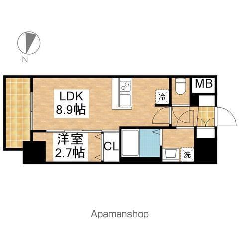 エスリード ザ・レガリア新栄PREMIER(1LDK/13階)の間取り写真