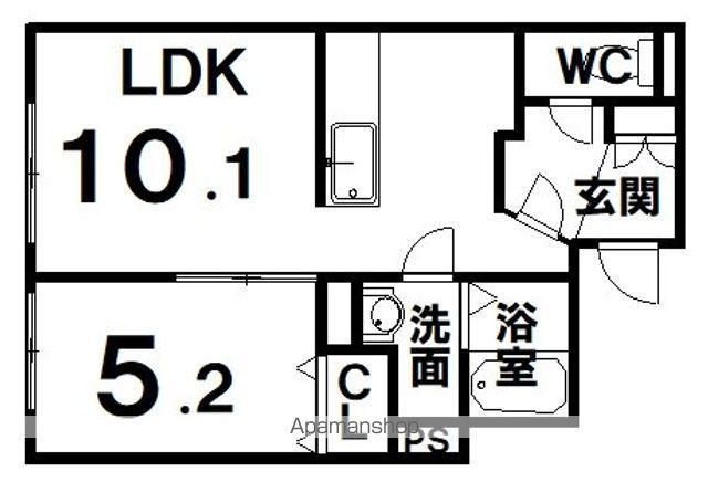 MONREVEⅡ(1LDK/4階)の間取り写真