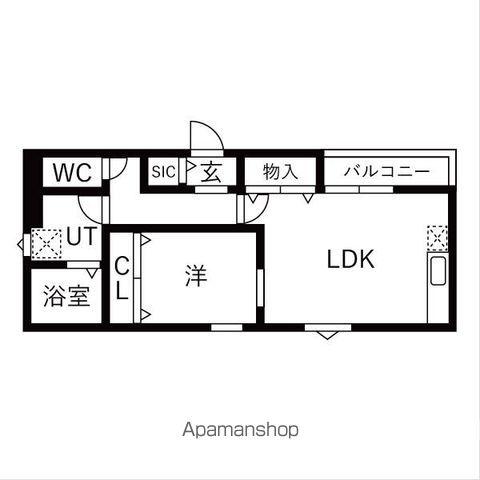 ANECIS岩崎(1LDK/3階)の間取り写真