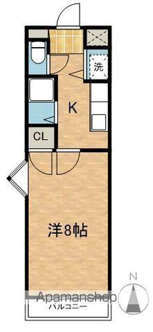 ローマビル(1K/3階)の間取り写真