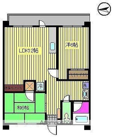レジデンス余戸(2LDK/5階)の間取り写真