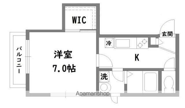 ロイヤルパーク中野(1K/1階)の間取り写真