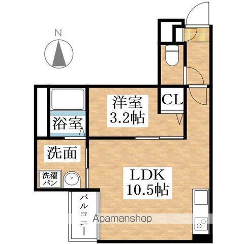JACK SHIKATA Ⅰ(1LDK/2階)の間取り写真