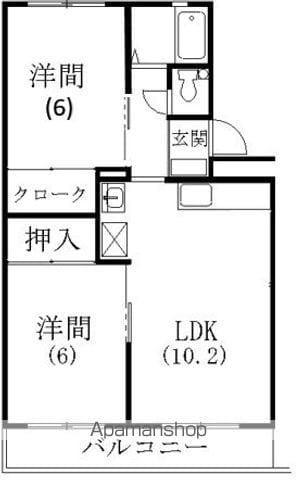 マンション大丸(2LDK/3階)の間取り写真