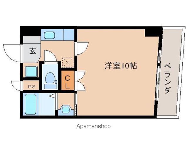 アフロディテ(1K/6階)の間取り写真