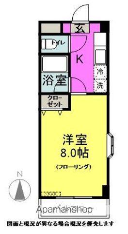 コーポサークルワンA(1K/3階)の間取り写真