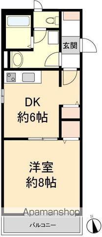 アネックス寿(1DK/2階)の間取り写真