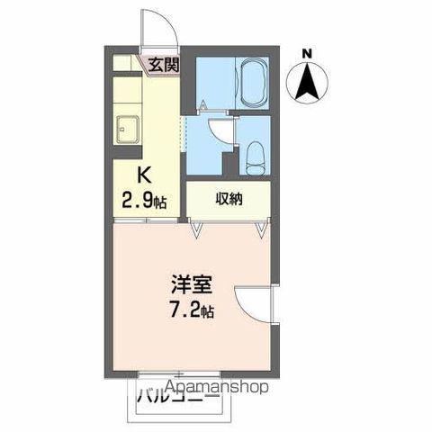 パークヒル(1K/1階)の間取り写真