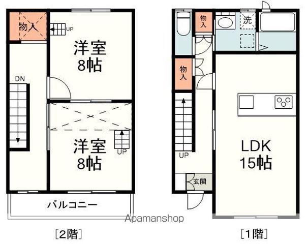 アルタミラ千代田Ｂ(2LDK)の間取り写真