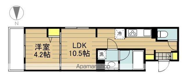 ローレル(1LDK/1階)の間取り写真