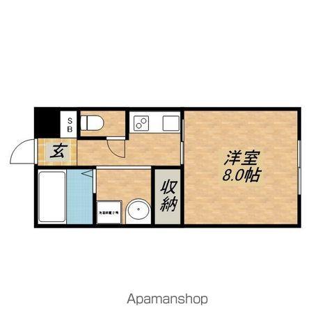 プラザ松本A・B(1K/2階)の間取り写真