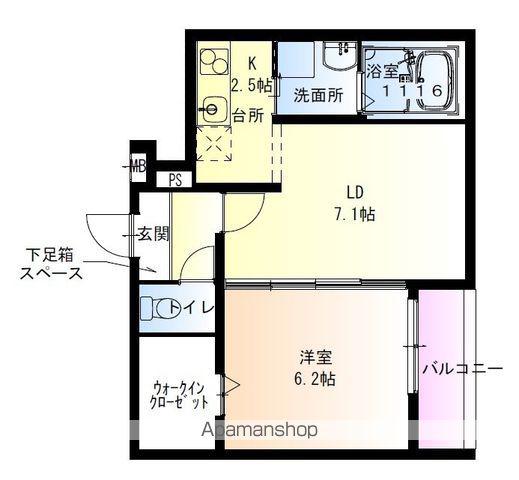フジパレス新通Ⅲ番館(1LDK/3階)の間取り写真