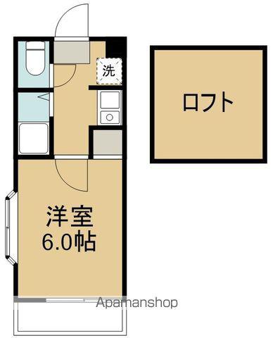 アップルハウス銀杏町A(1K/1階)の間取り写真