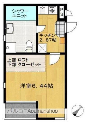 ボヌール(1K/3階)の間取り写真