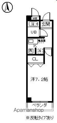 TOコーポ石山(ワンルーム/2階)の間取り写真