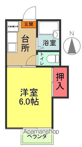 バイオレットハウス(1K/2階)の間取り写真