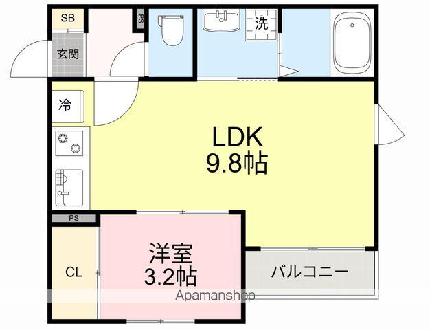 ソルフォート(1LDK/1階)の間取り写真