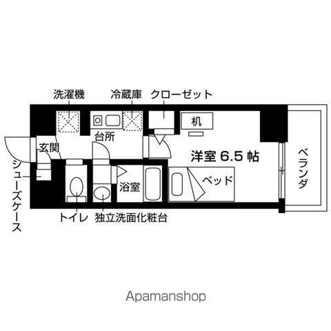 エスリードカレッジゲート南草津(1K/10階)の間取り写真