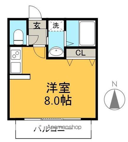 エクセル畑江(ワンルーム/5階)の間取り写真