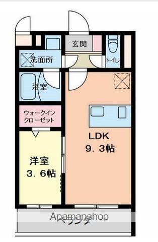 BEL PINO(1LDK/1階)の間取り写真