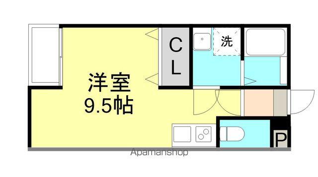 島田町アパートⅠ(1K/1階)の間取り写真
