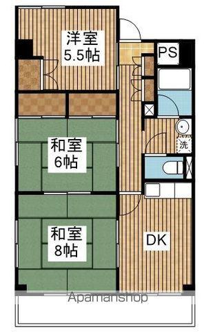 メゾン・ロベリア(3DK/3階)の間取り写真