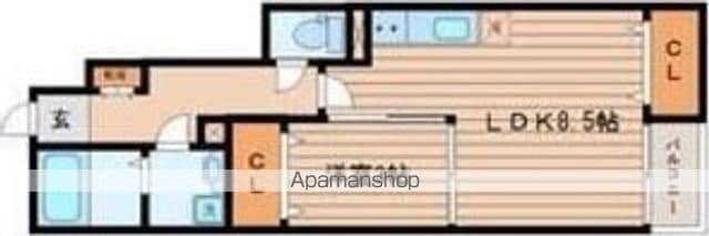 シンフォニー(1LDK/1階)の間取り写真
