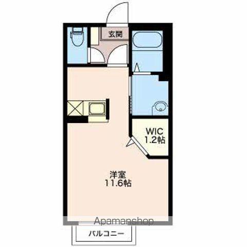 ディアス清水北(ワンルーム/1階)の間取り写真