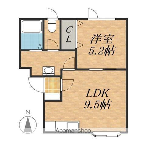 GROVE IN みずき(1LDK/2階)の間取り写真